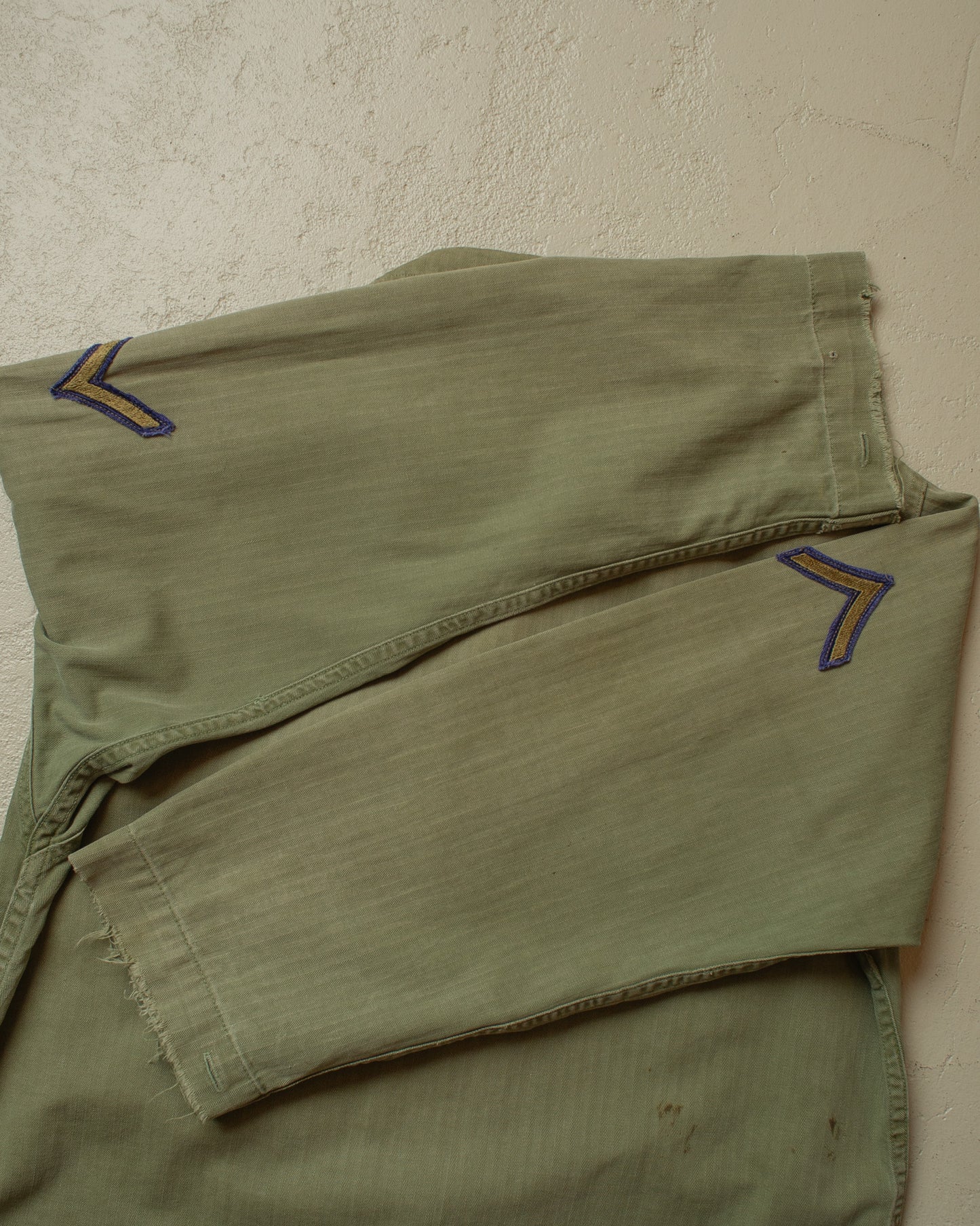 1940s WW2 US Army HBT Shirt green (Gas Flap) - XL