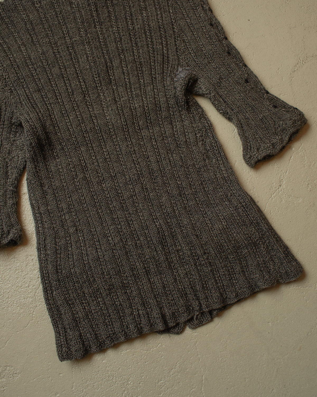 ca. 1920s/30s Rare German Womens Short sleeve Knit Jacket grey - XS/S