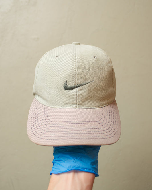 1990s Faded Nike Swoosh Snapback grey/green