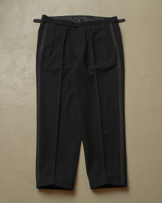 1950 dated German Wool Suit Pants black - W37 L27,5