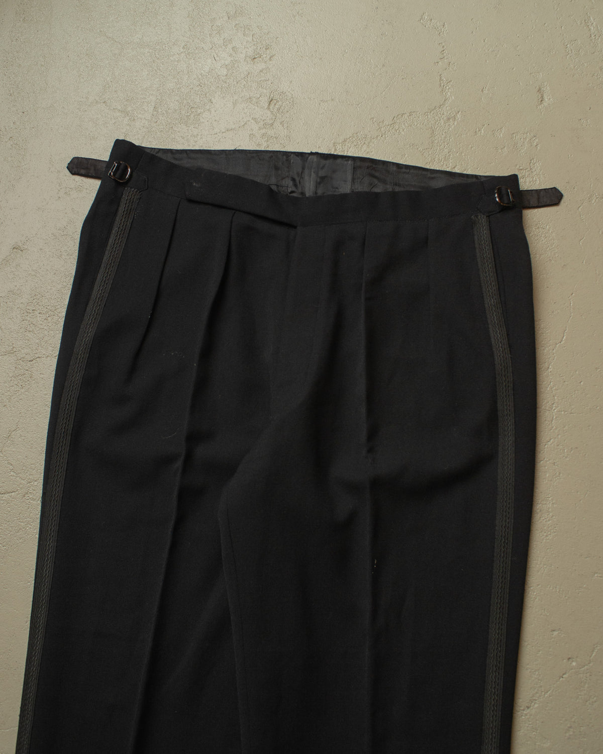 1950 dated German Wool Suit Pants black - W37 L27,5