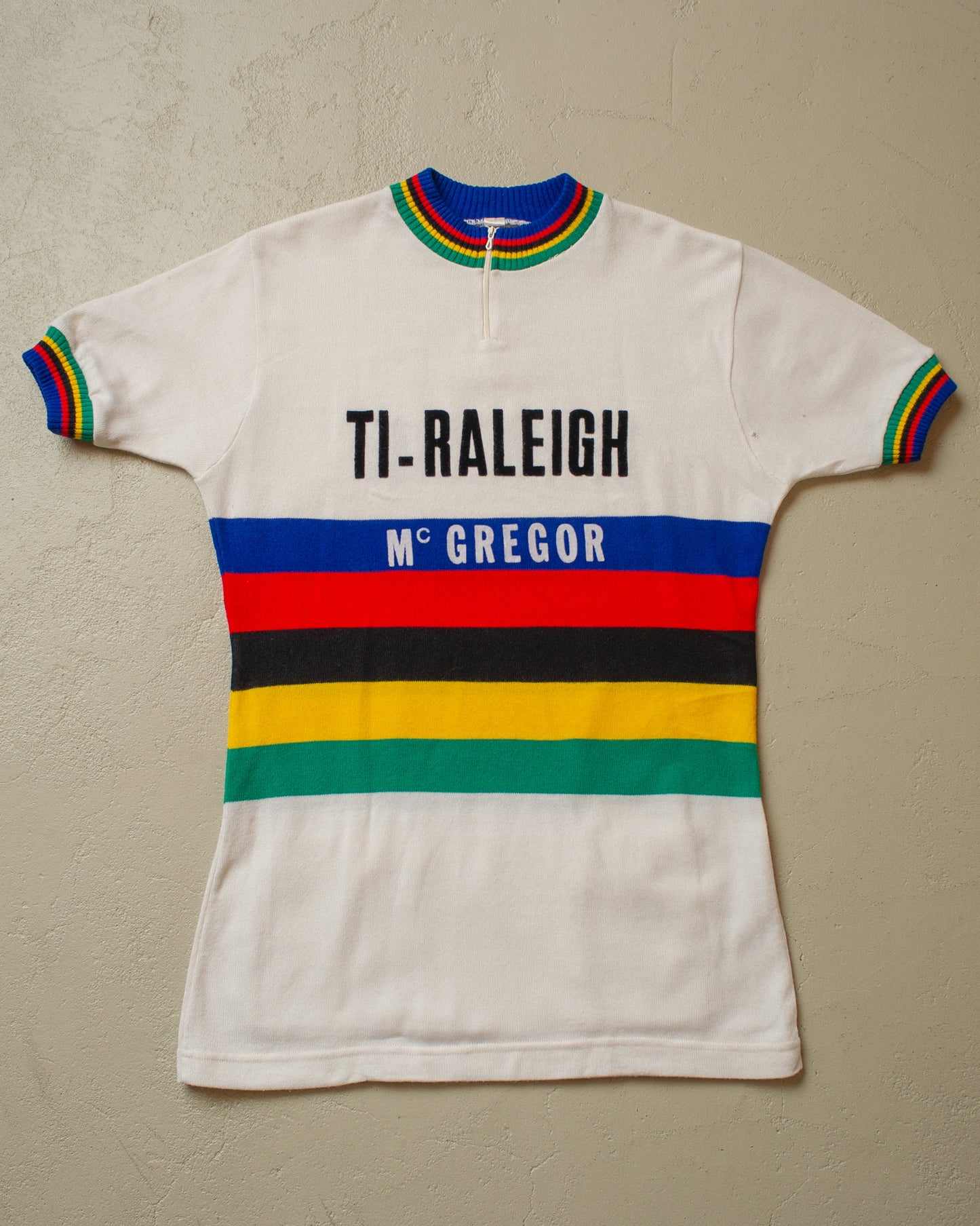1970s/80s Multi Color Cycling Jersey - L/XL