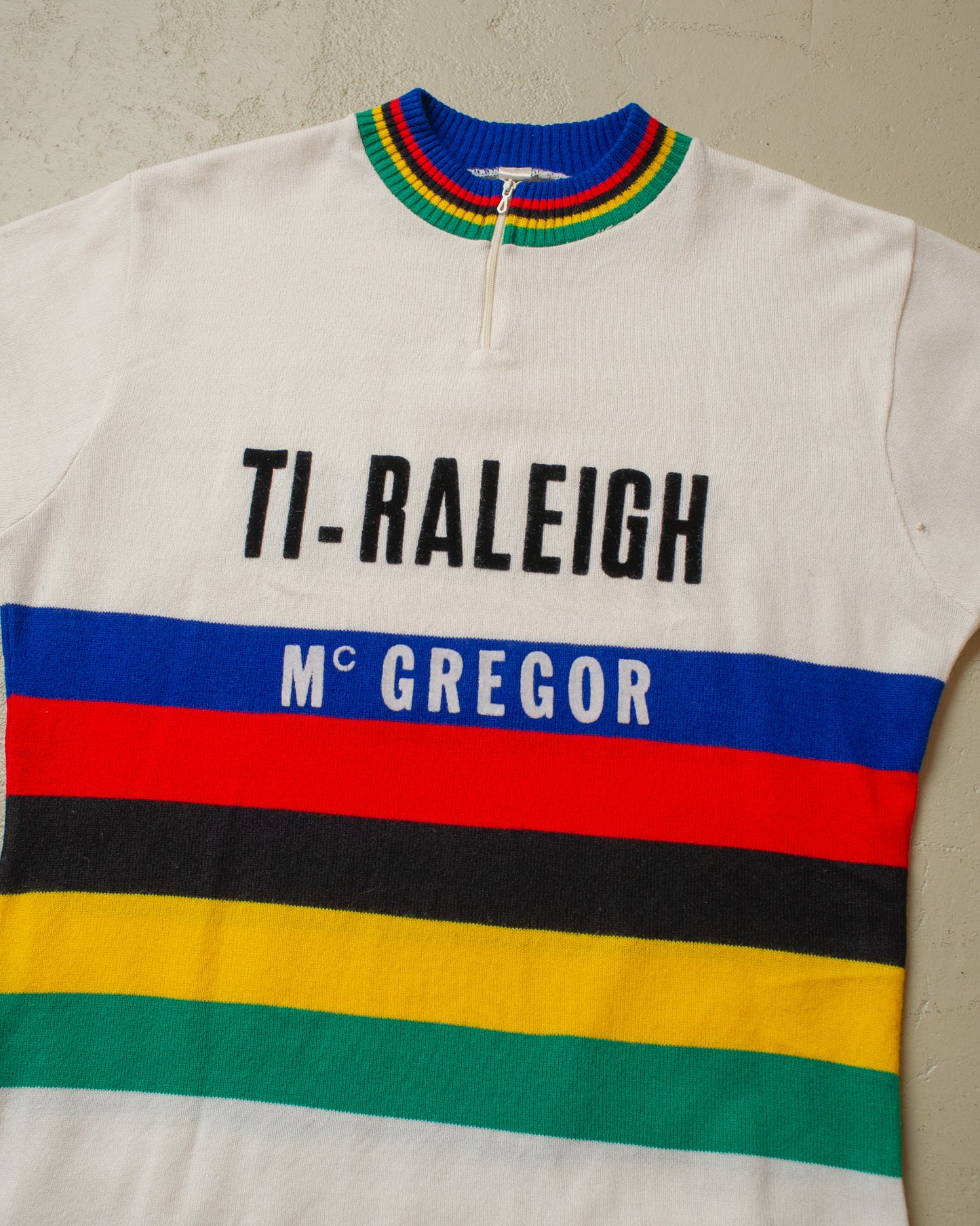 1970s/80s Multi Color Cycling Jersey - L/XL