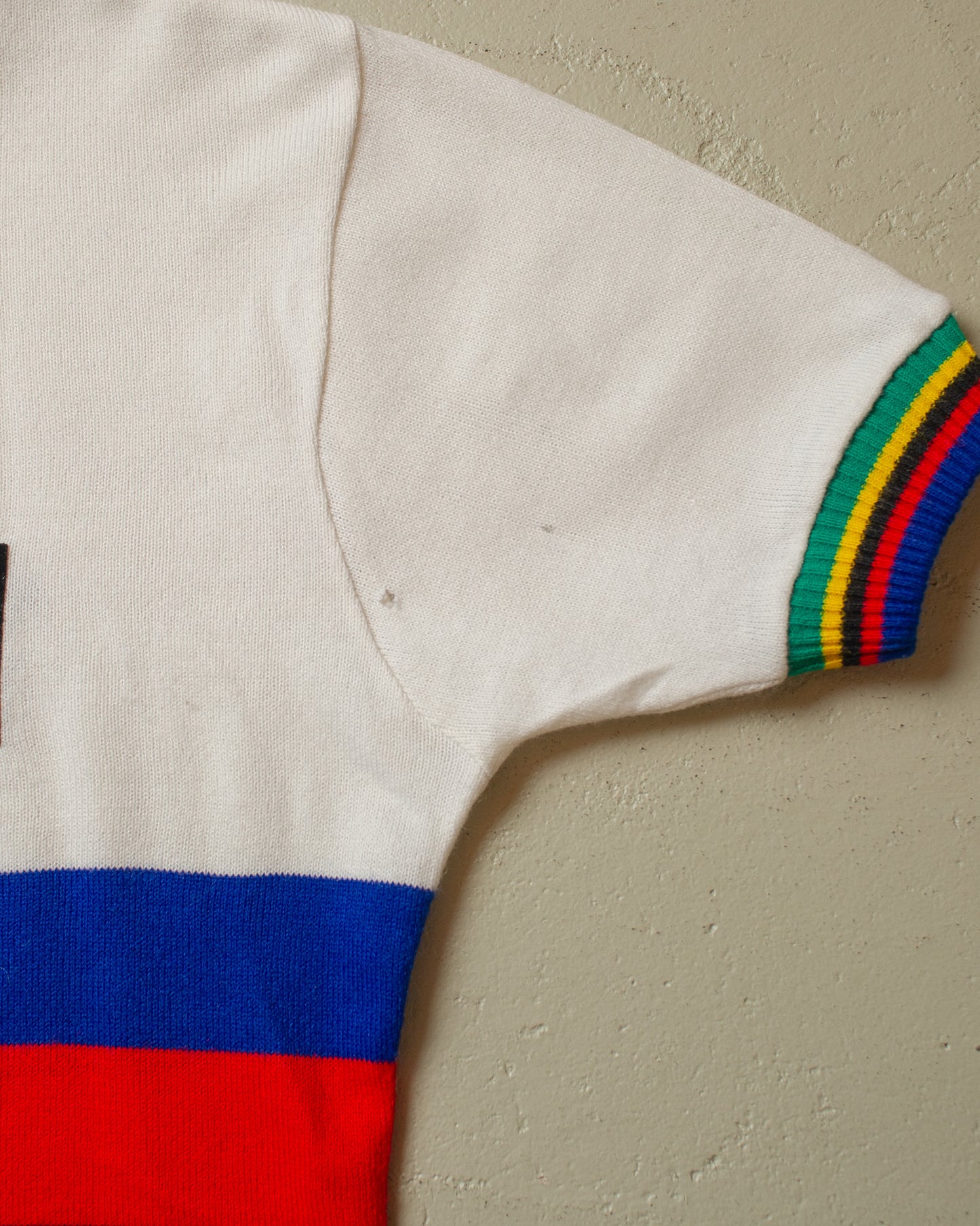 1970s/80s Multi Color Cycling Jersey - L/XL