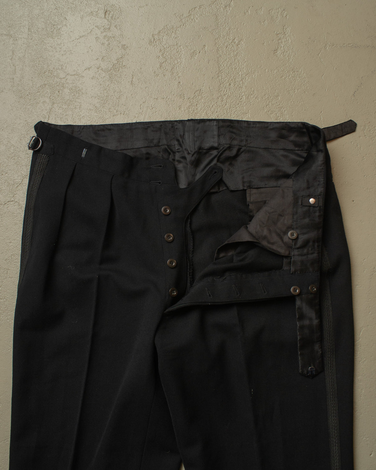 1950 dated German Wool Suit Pants black - W37 L27,5