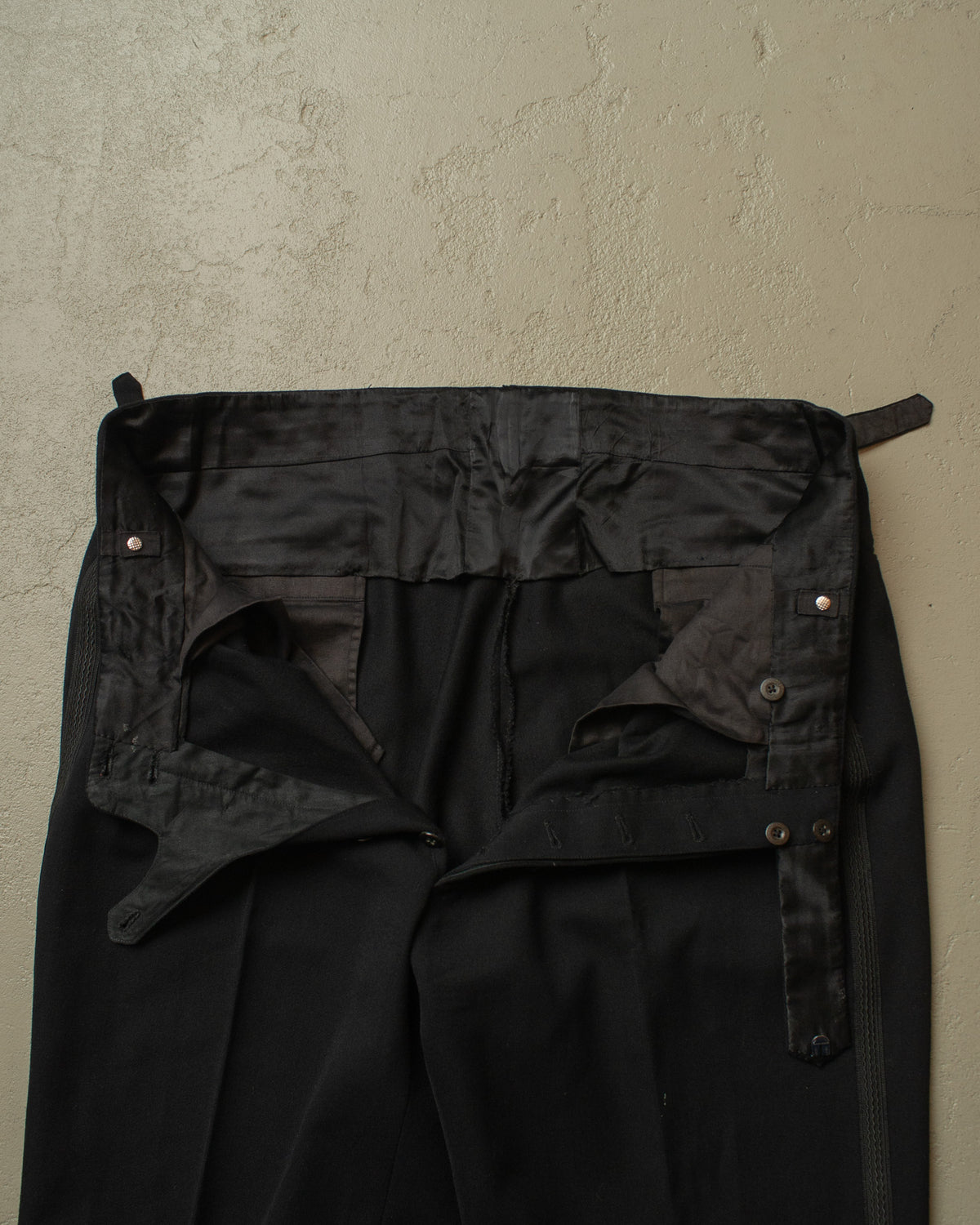 1950 dated German Wool Suit Pants black - W37 L27,5