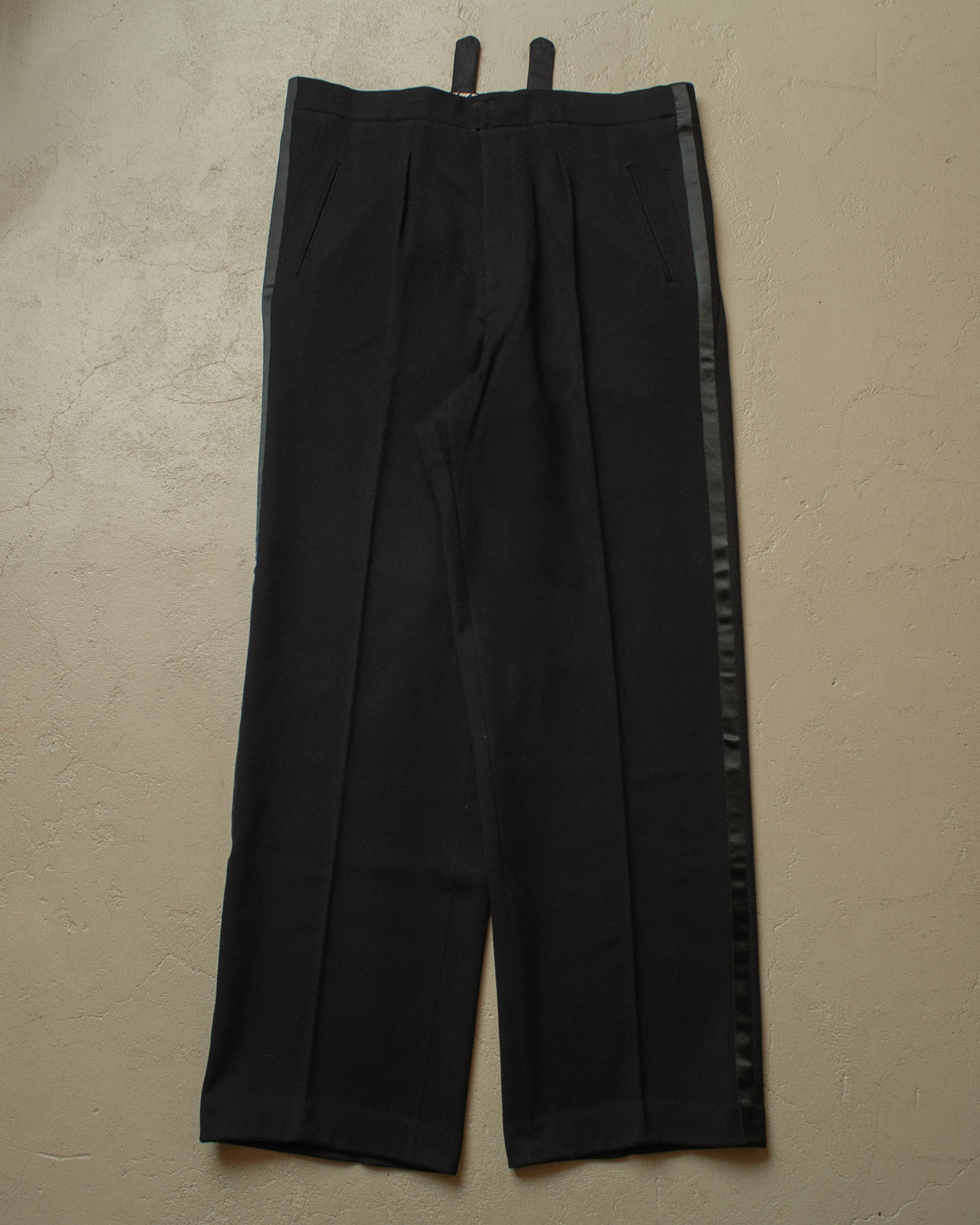 1940s/50s German Wool Suit Pants black - W37 L31