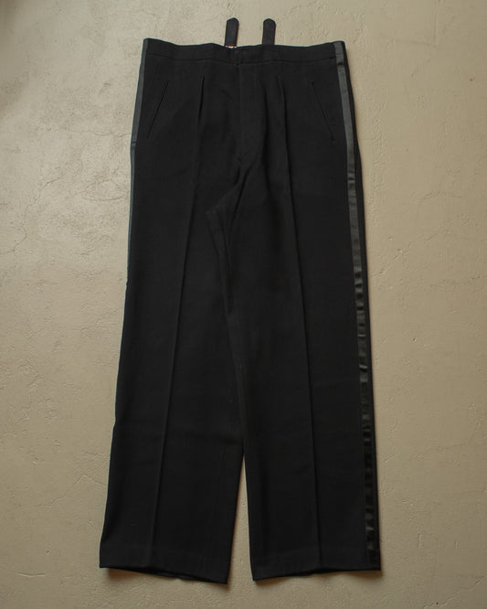 1940s/50s German Wool Suit Pants black - W37 L31