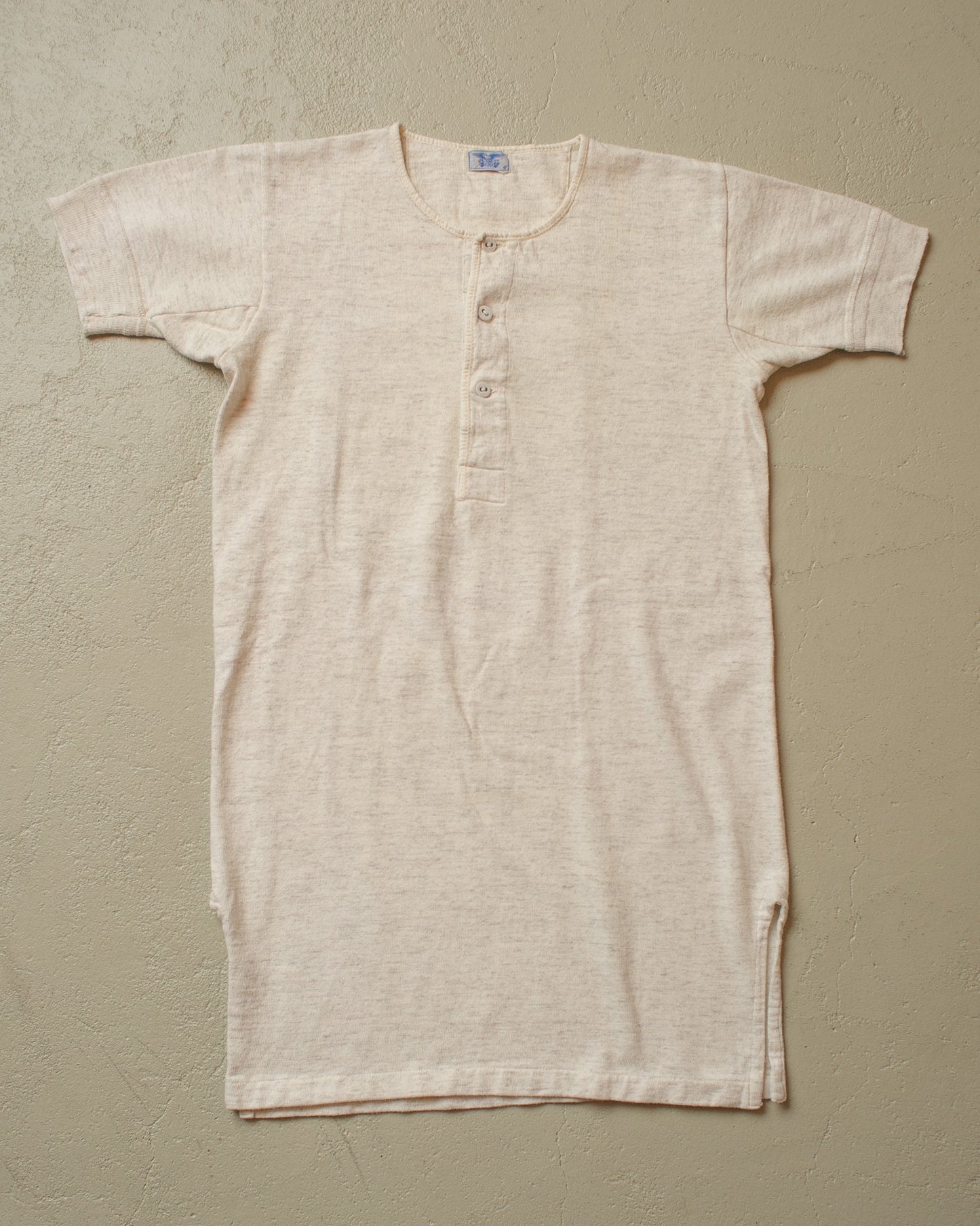 1940s Cotton Henley Undershirt grey - S/M