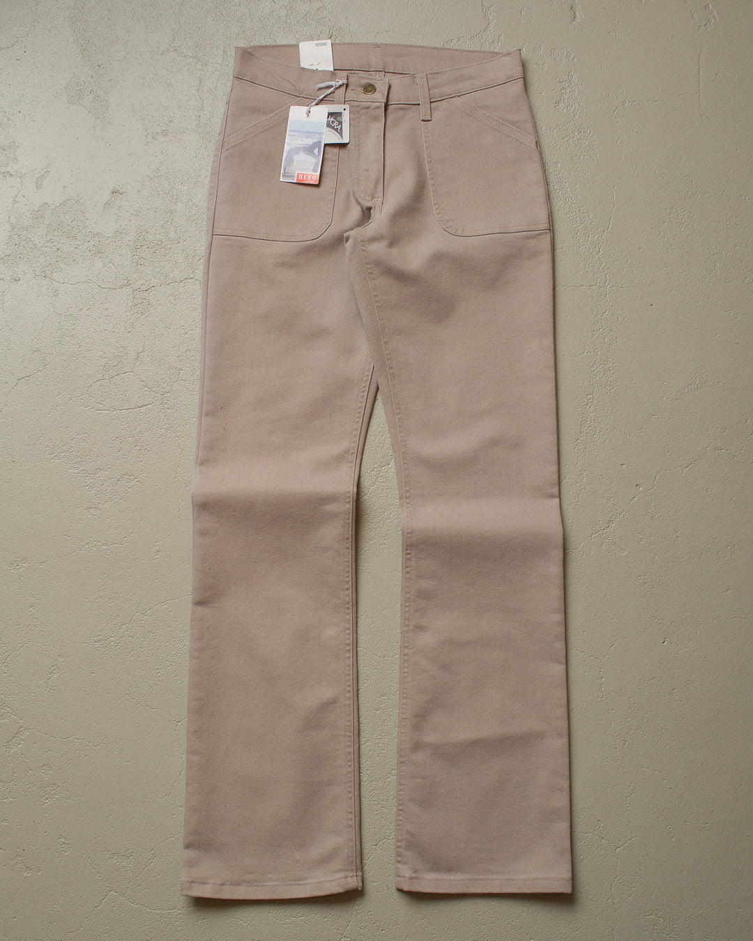 2000s Womens Wrangler Lycra Flared Jeans beige - 29x33