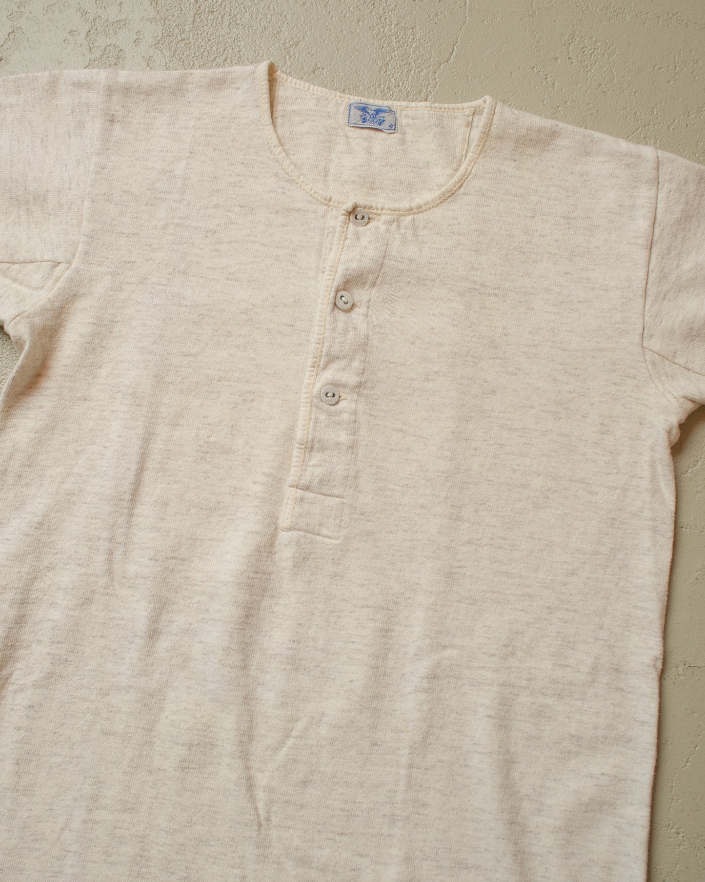 1940s Cotton Henley Undershirt grey - S/M