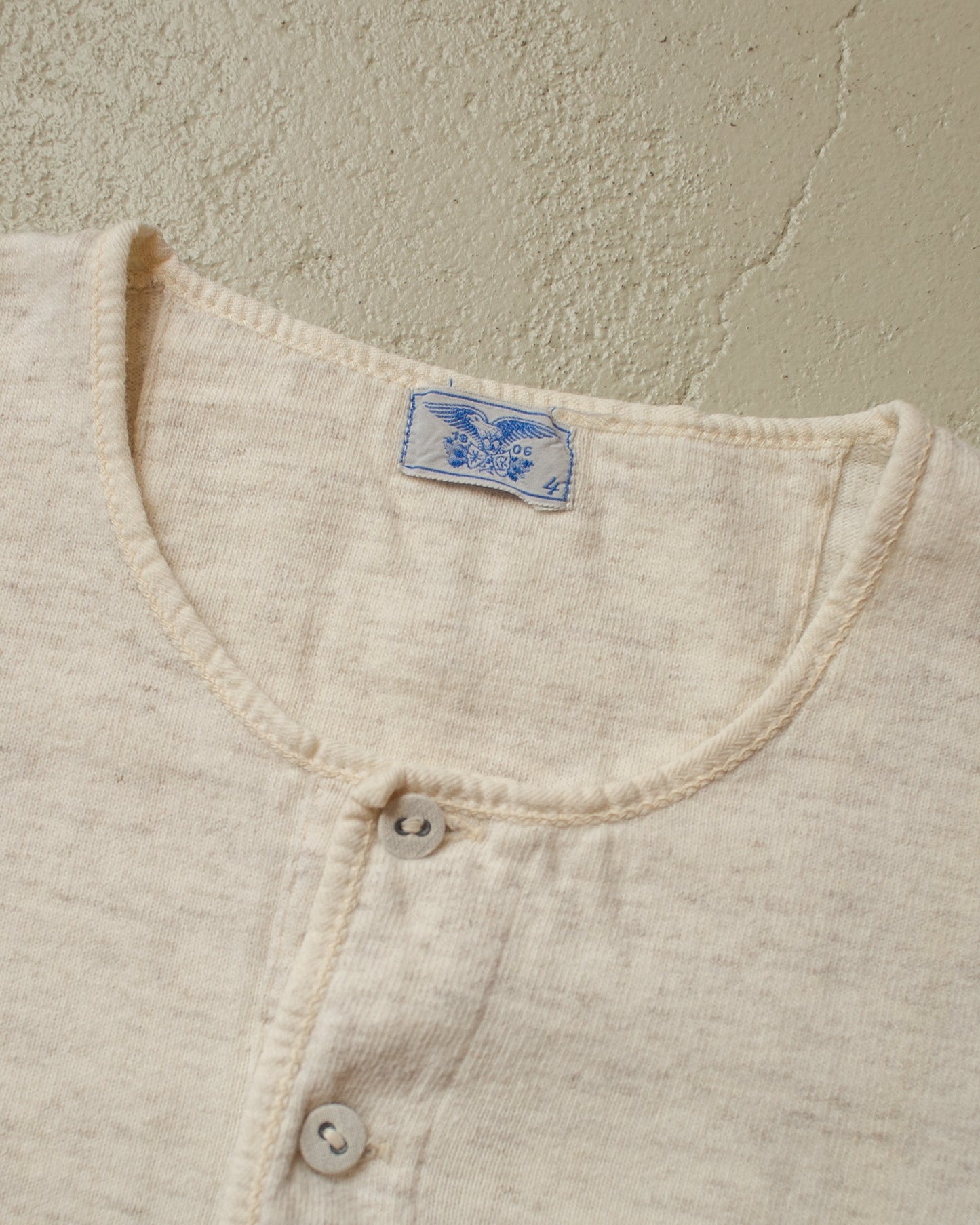 1940s Cotton Henley Undershirt grey - S/M
