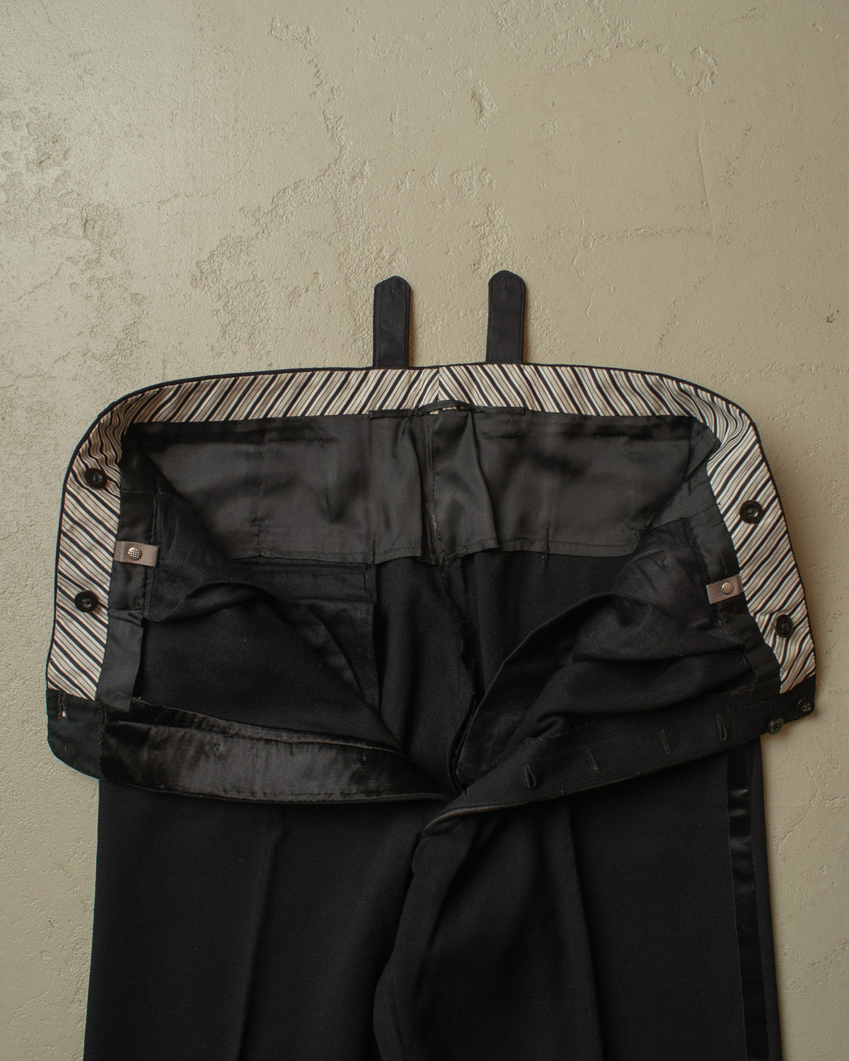1940s/50s German Wool Suit Pants black - W37 L31