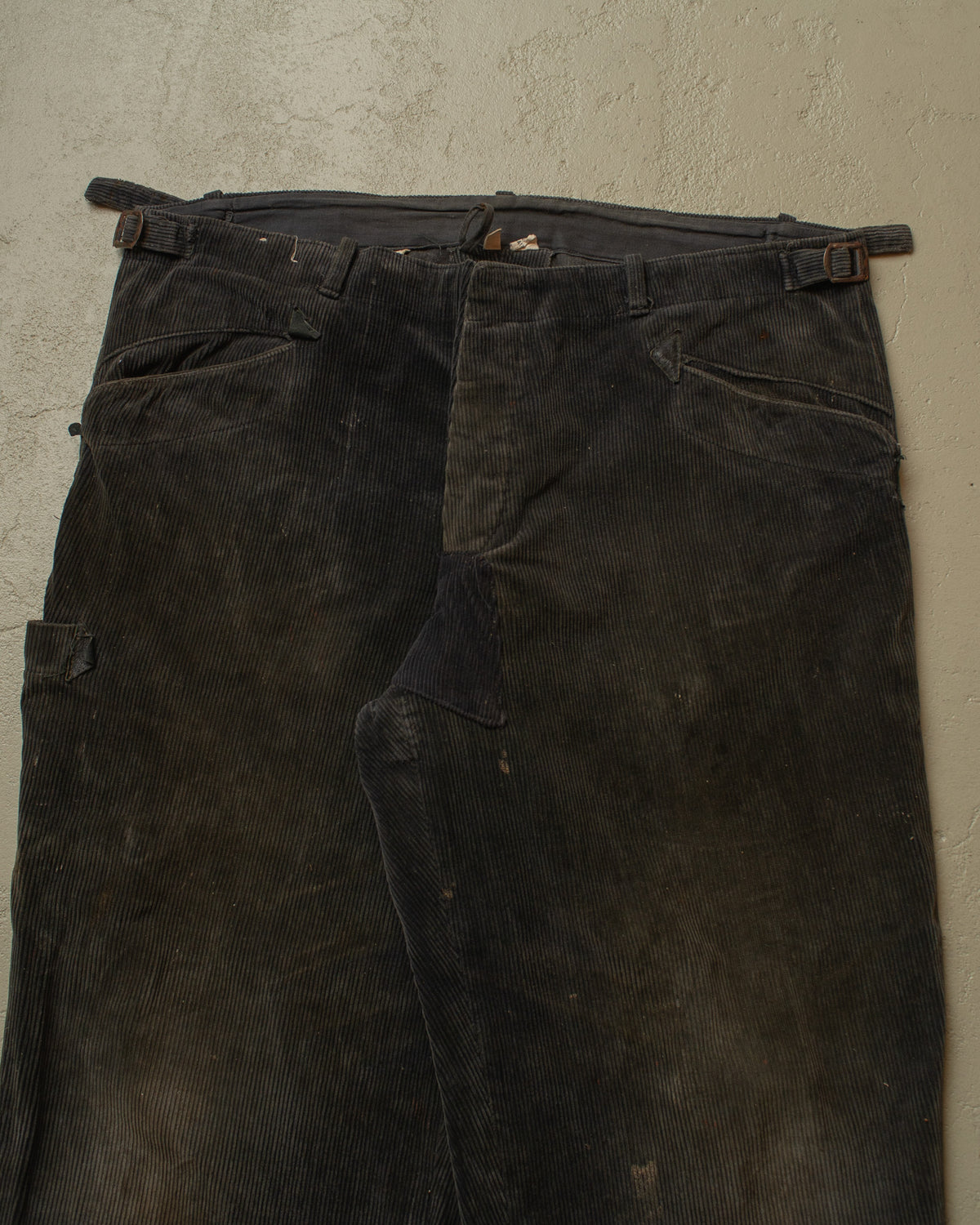 1960s German Corduroy Work Pants black - W40 L25