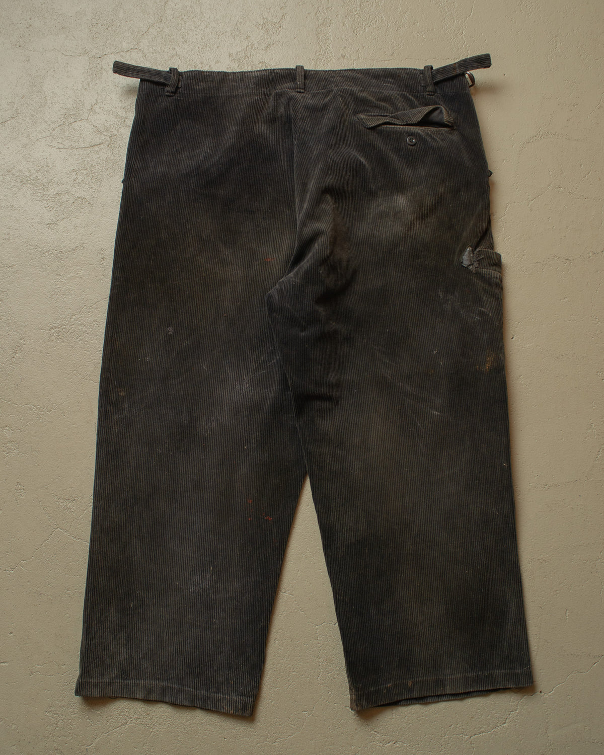 1960s German Corduroy Work Pants black - W40 L25