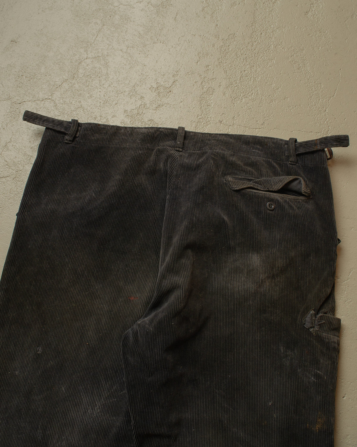 1960s German Corduroy Work Pants black - W40 L25