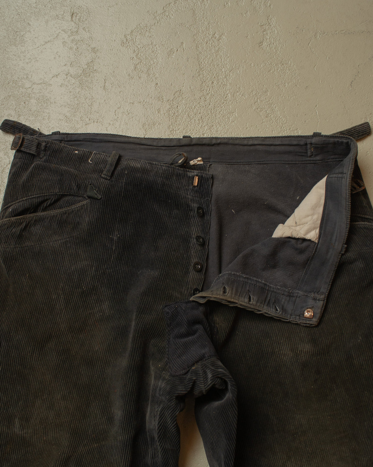 1960s German Corduroy Work Pants black - W40 L25
