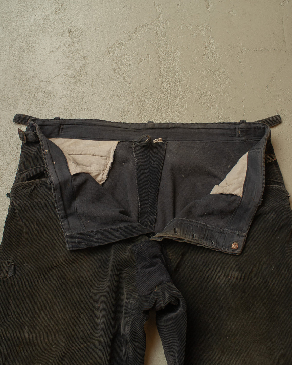 1960s German Corduroy Work Pants black - W40 L25