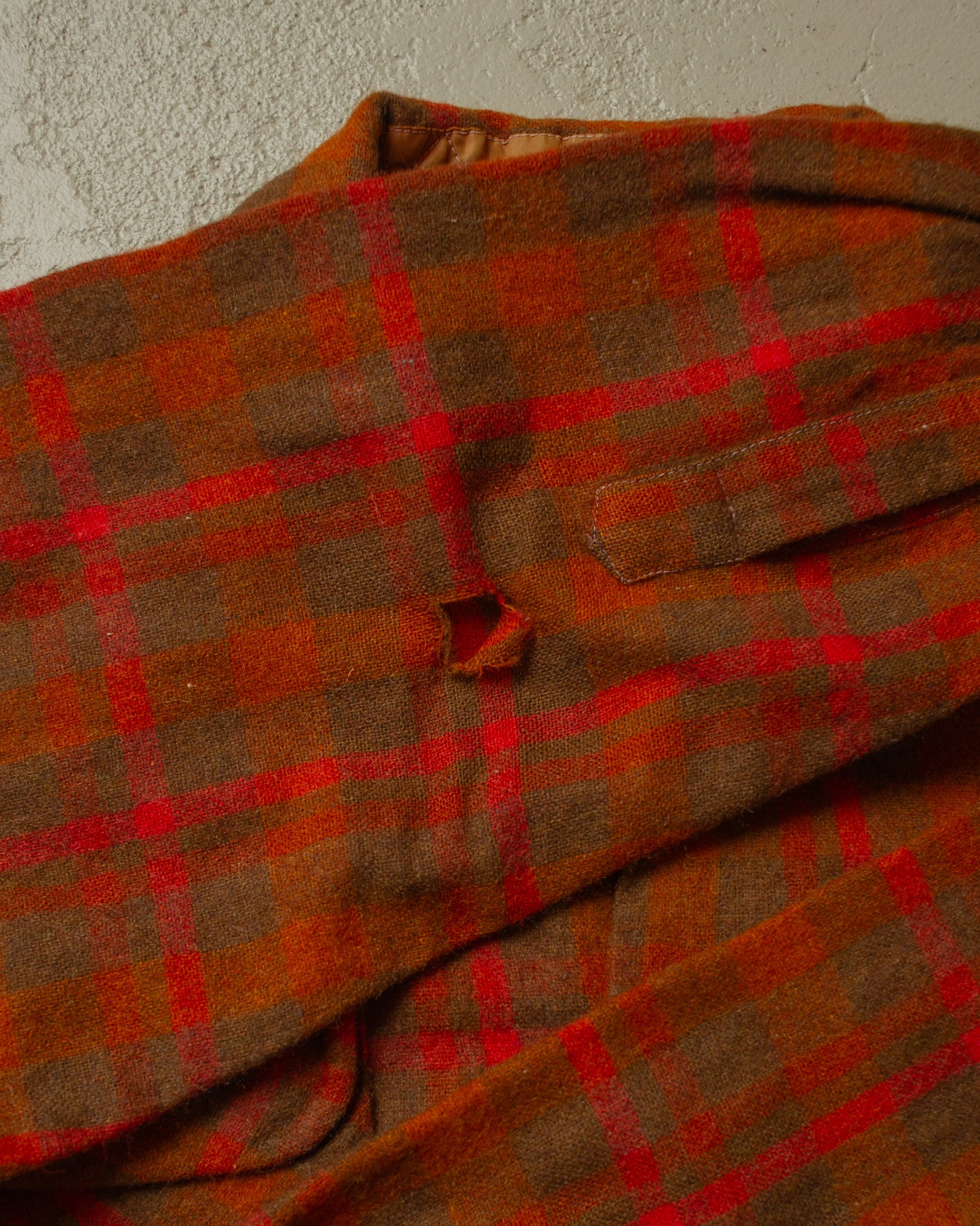 1950s Oshman´s Loop Collar Wool Shirt orange - M/L