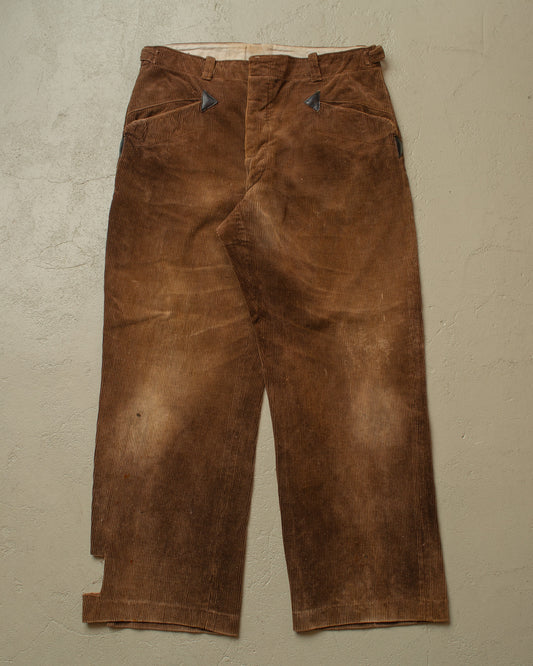 1960s German Corduroy Work Pants brown - W31,5 L28