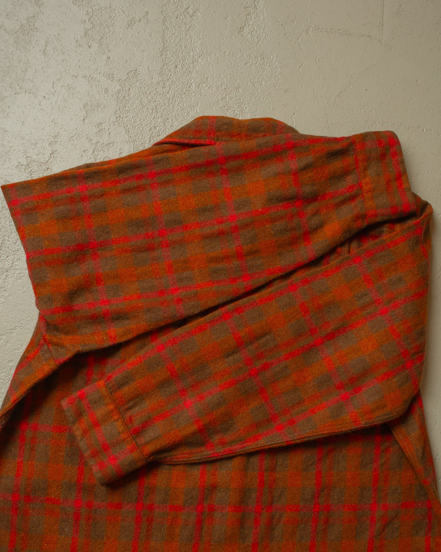 1950s Oshman´s Loop Collar Wool Shirt orange - M/L