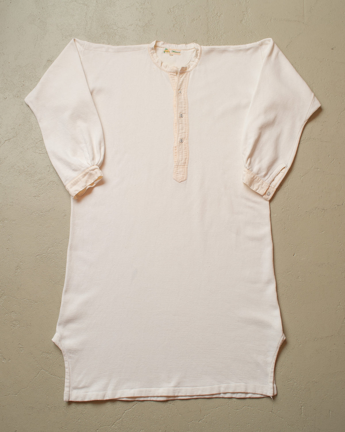 1920s/30s German "Maco" Winter Cotton Undershirt white - M/L