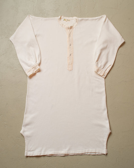 1920s/30s German "Maco" Winter Cotton Undershirt white - M/L