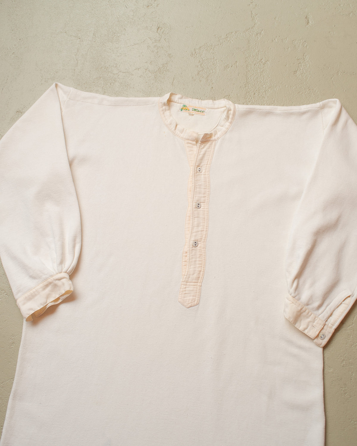 1920s/30s German "Maco" Winter Cotton Undershirt white - M/L