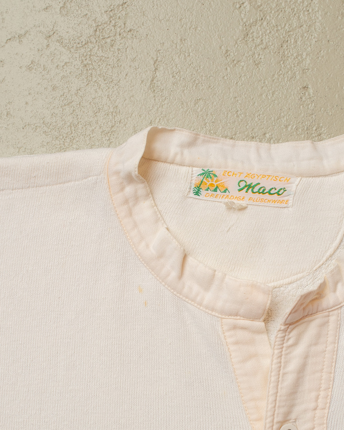 1920s/30s German "Maco" Winter Cotton Undershirt white - M/L