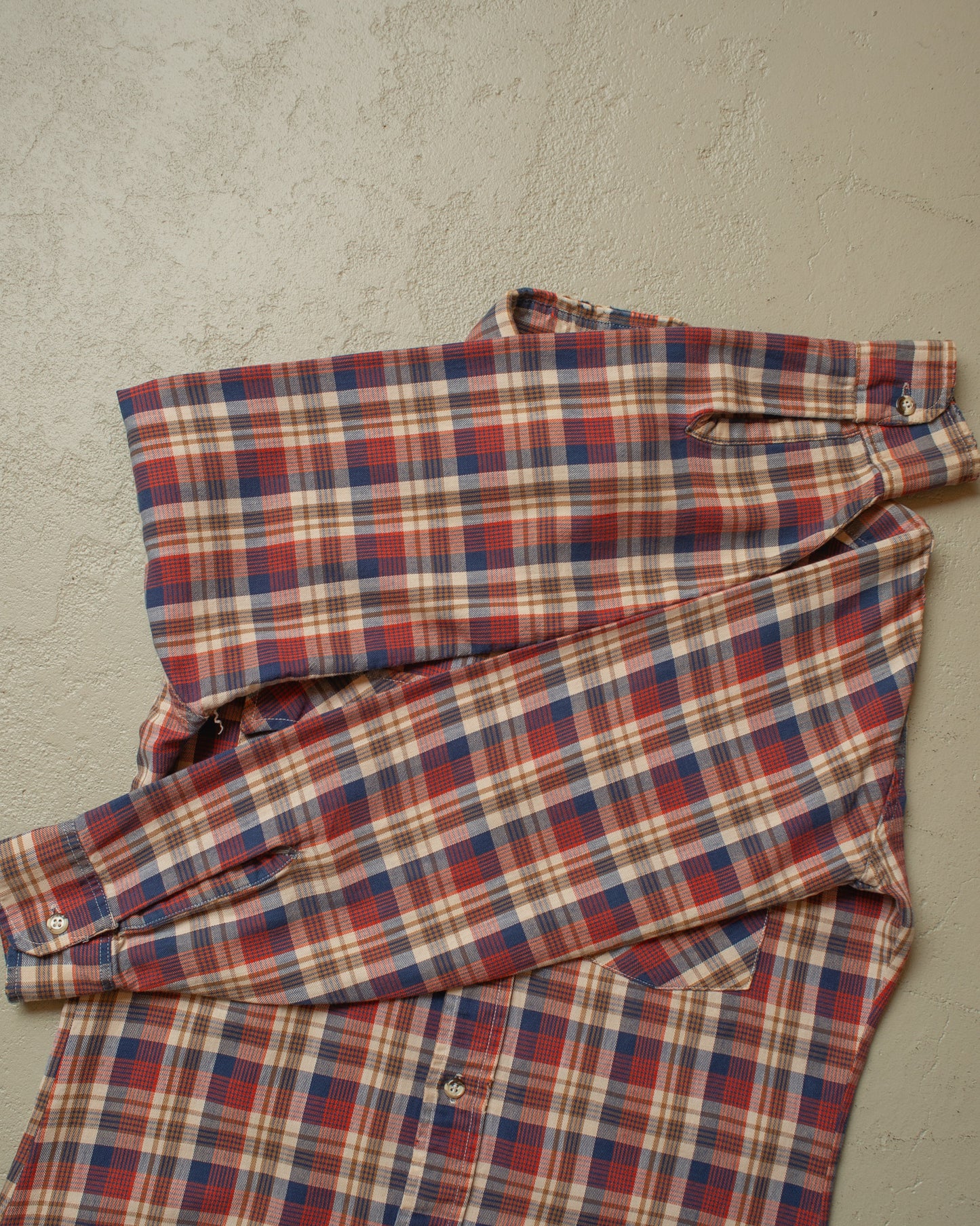 1970s/80s Levi`s checkered Shirt red/blue - M