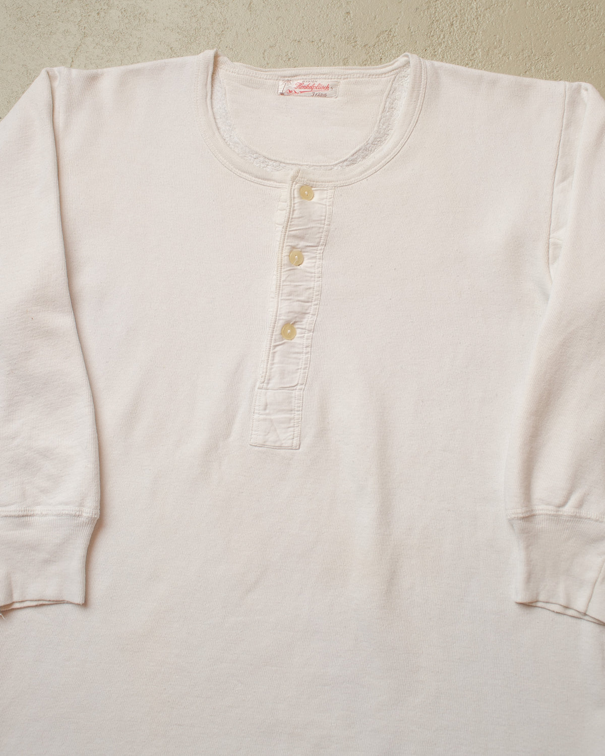 1930s/40s German "Henkelplüsch" Winter Cotton Undershirt white - XS/S
