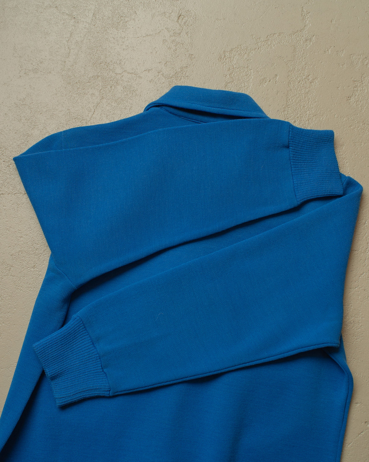 1960s German Wool Blend Knit Jacket blue - L