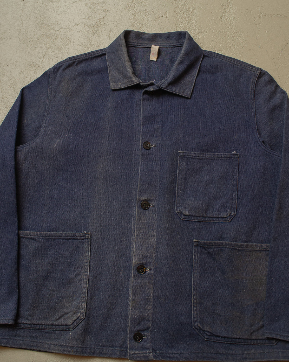 1950s German Cotton Twill Work Jacket blue - M/L