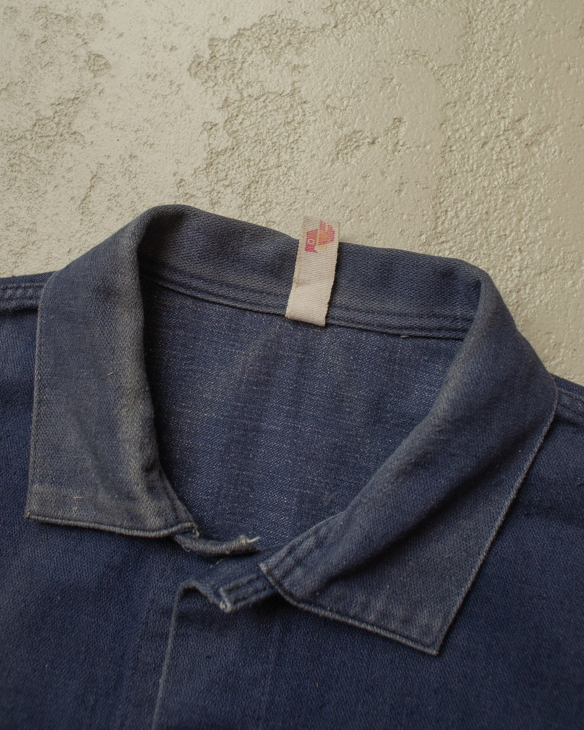 1950s German Cotton Twill Work Jacket blue - M/L