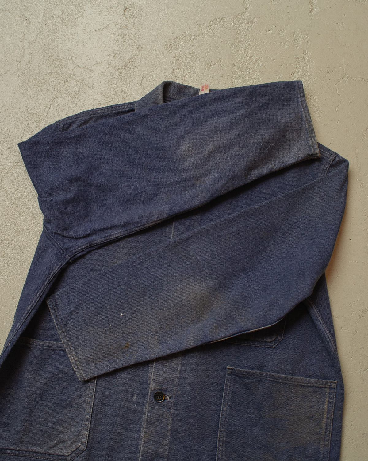 1950s German Cotton Twill Work Jacket blue - M/L