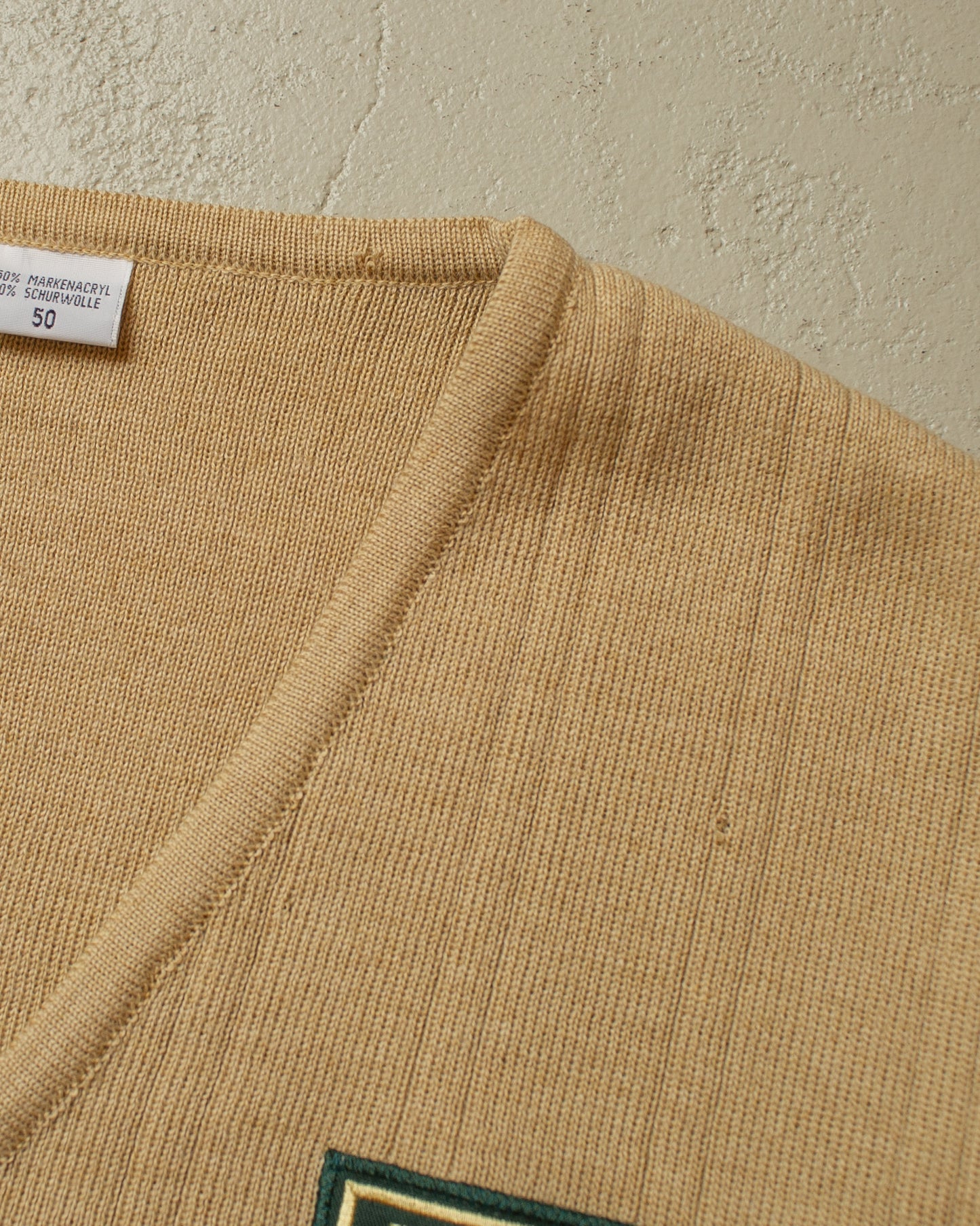 1990s unworn Polizei V-Neck Sweater beige - L/XL