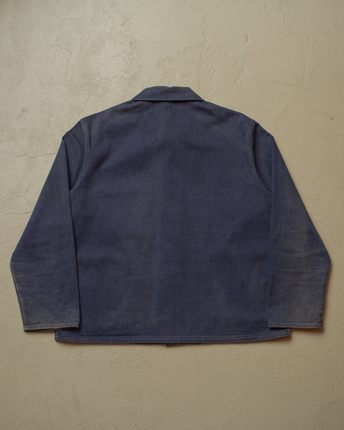 1950s German Cotton Twill Work Jacket blue - M/L