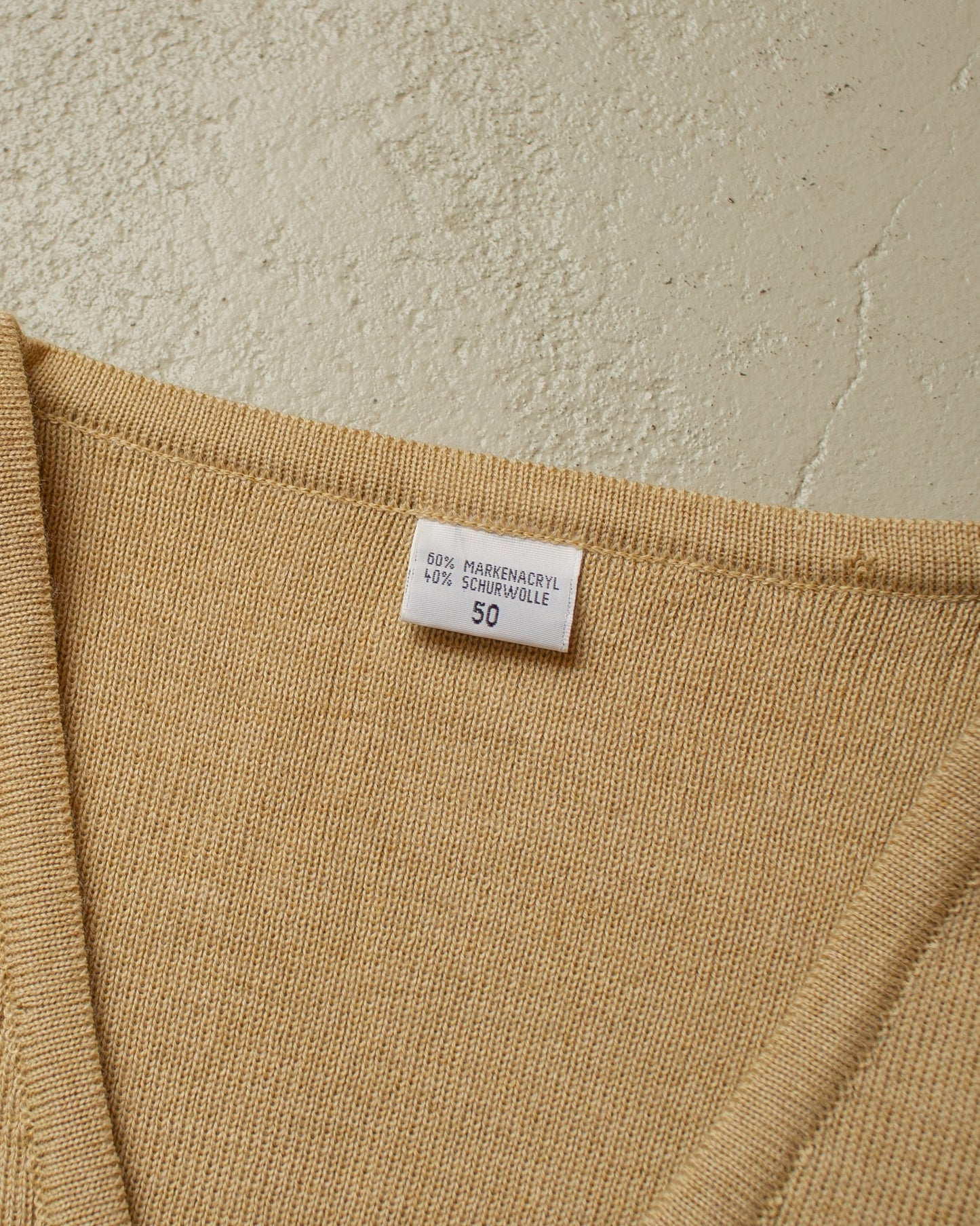 1990s unworn Polizei V-Neck Sweater beige - L/XL