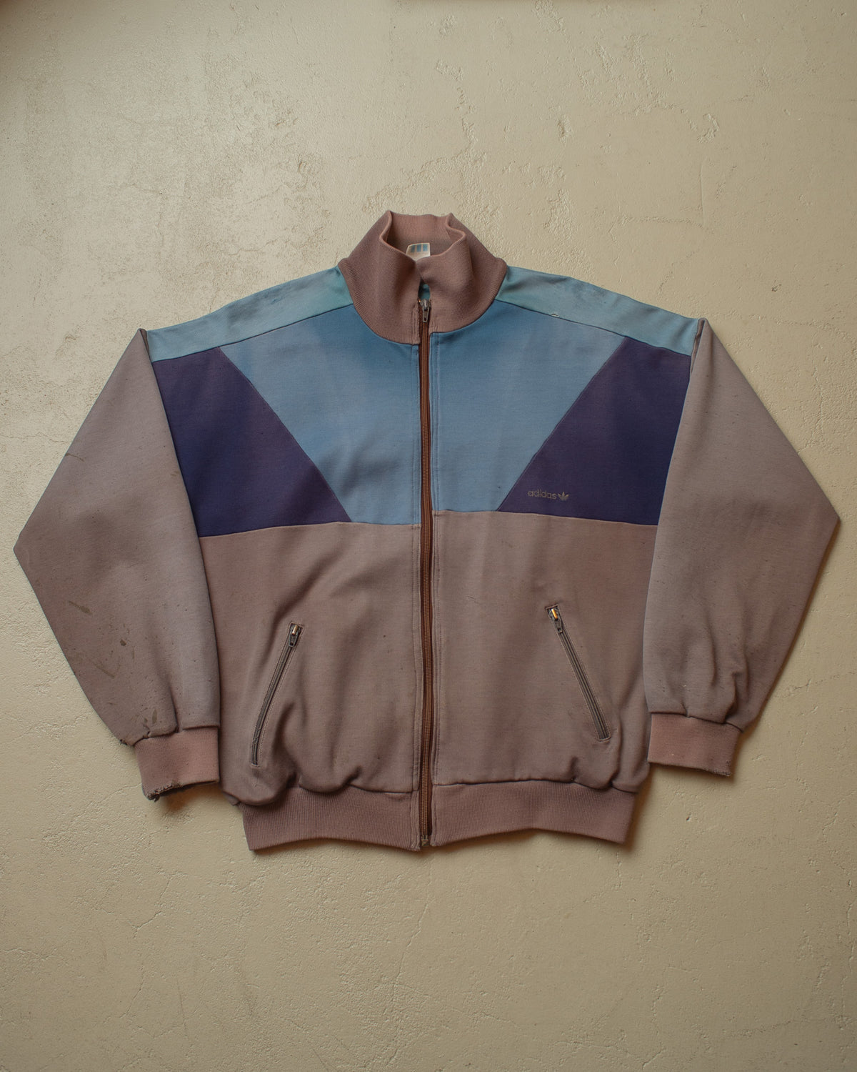 1980s distressed Adidas Track Jacket multi - L