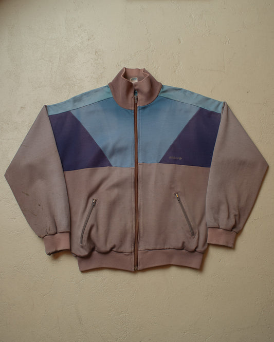 1980s distressed Adidas Track Jacket multi - L