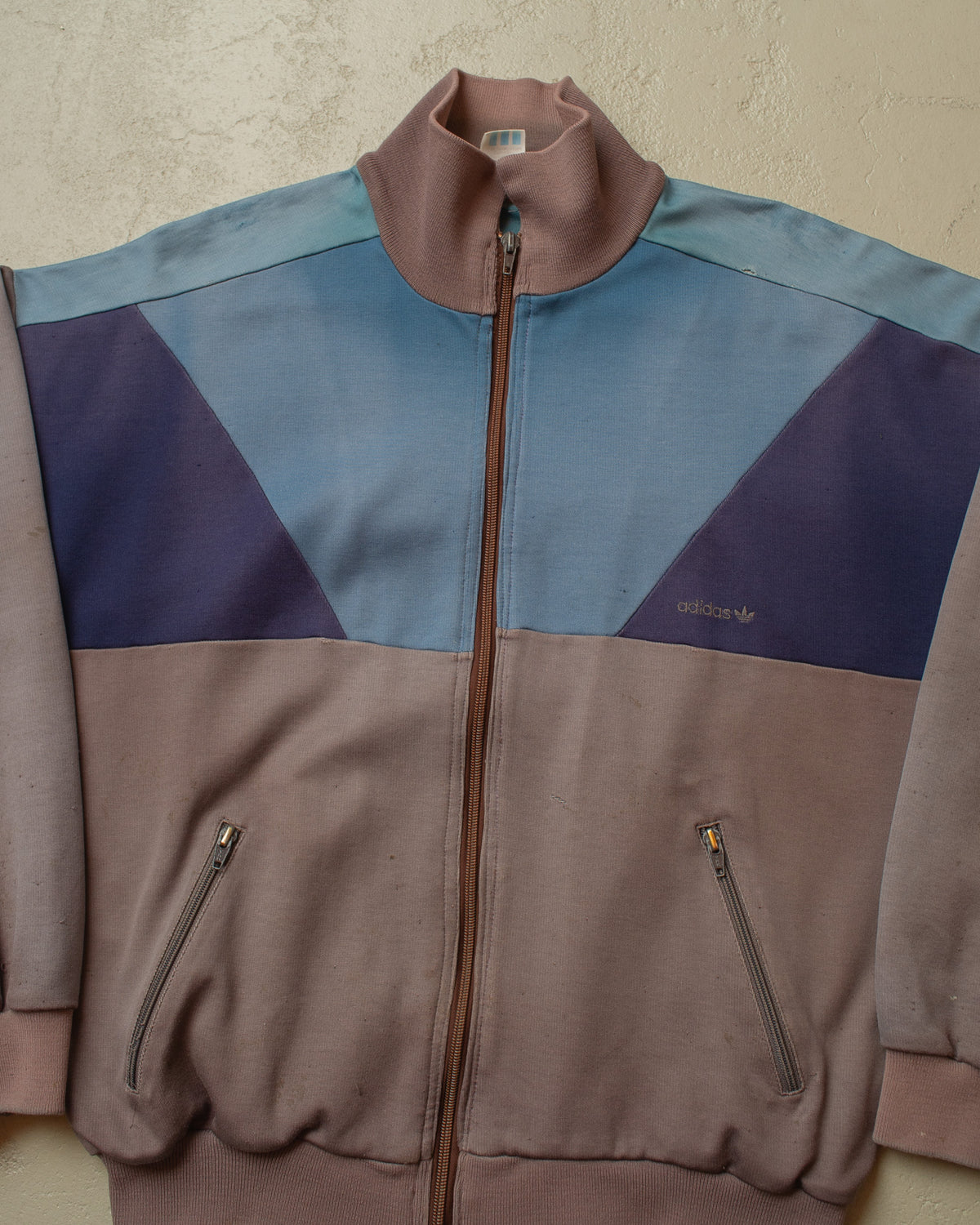 1980s distressed Adidas Track Jacket multi - L