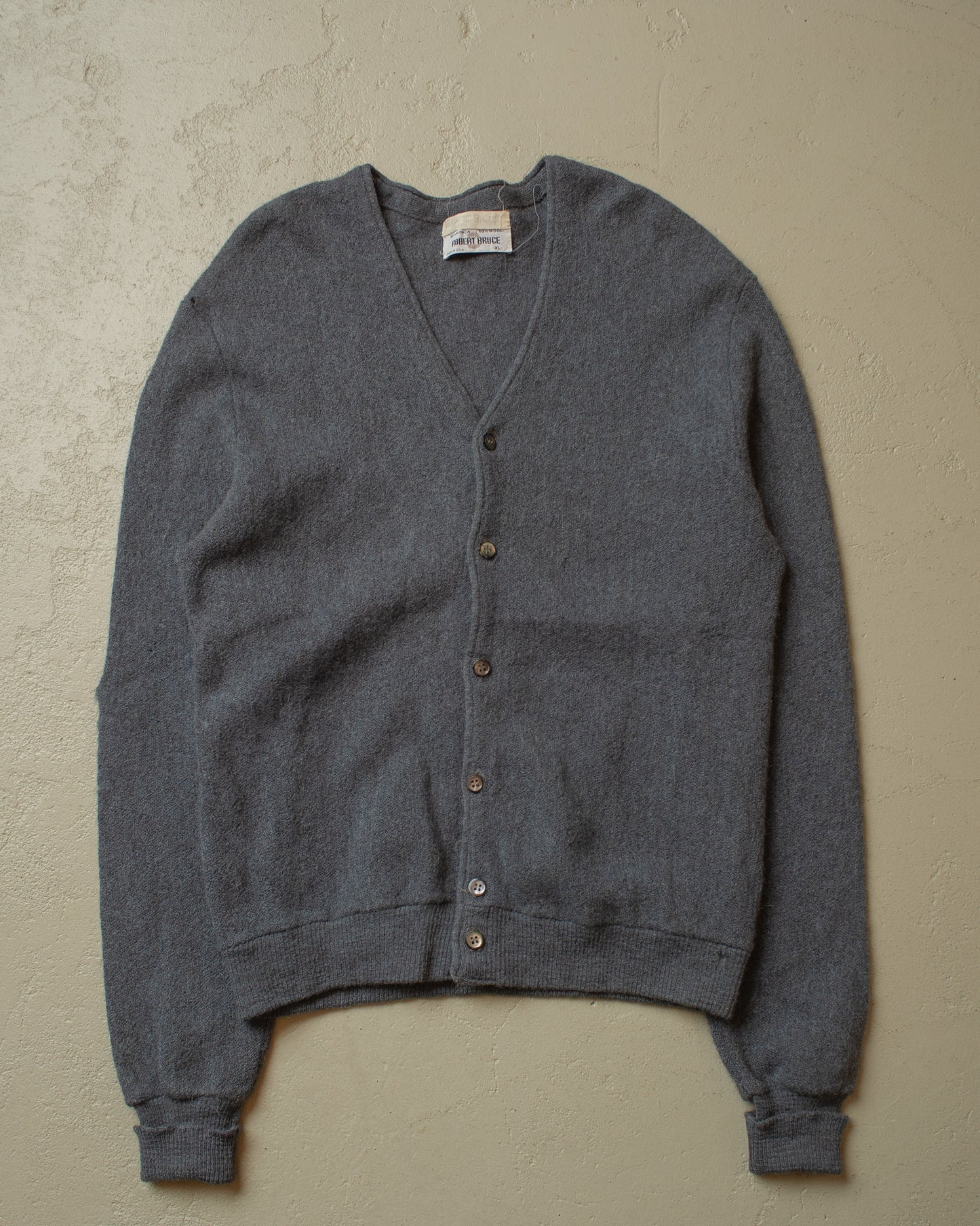 1970s Robert Bruce Knit Cardigan grey - XL