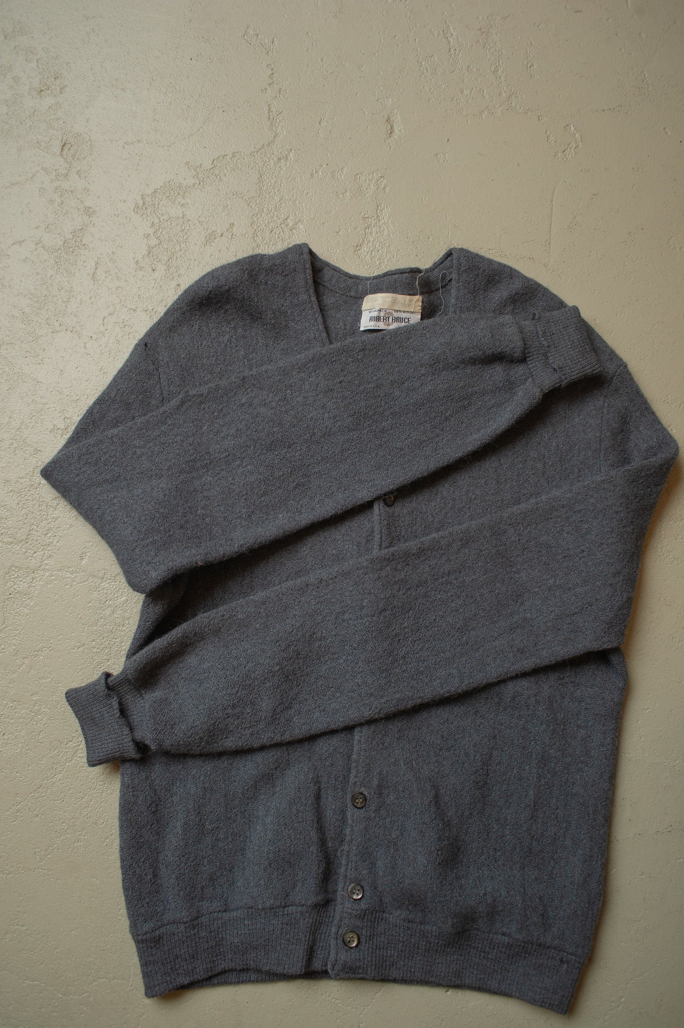 1970s Robert Bruce Knit Cardigan grey - XL