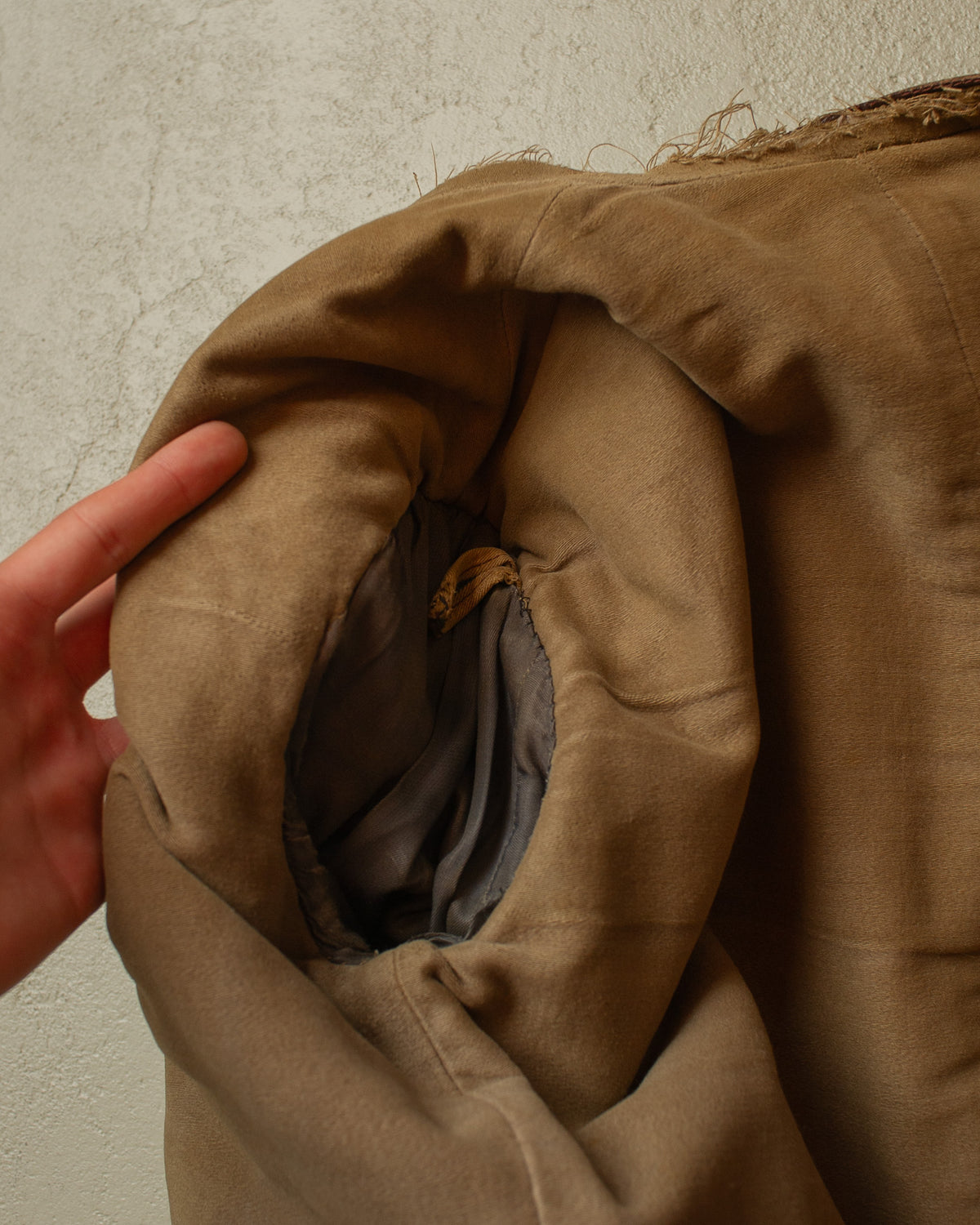 1940s/50s German Faded Biker Leather Jacket brown - M