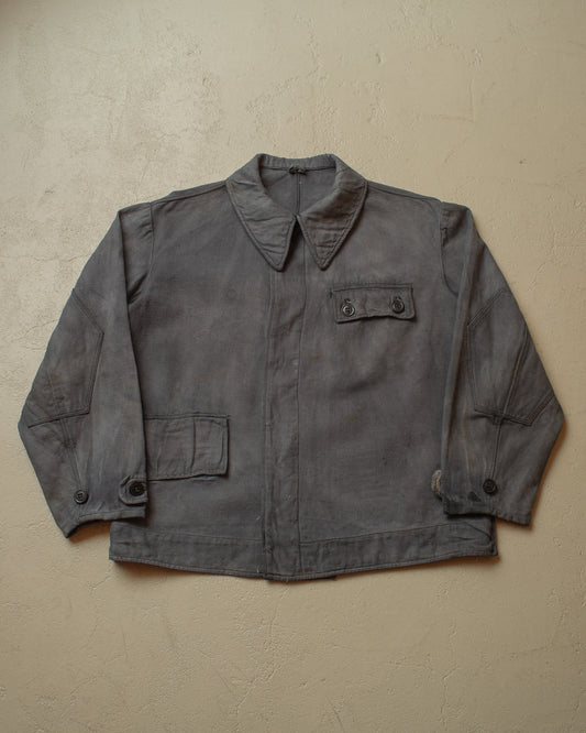 1970s Faded Soviet Army Tanker Jacket grey - L