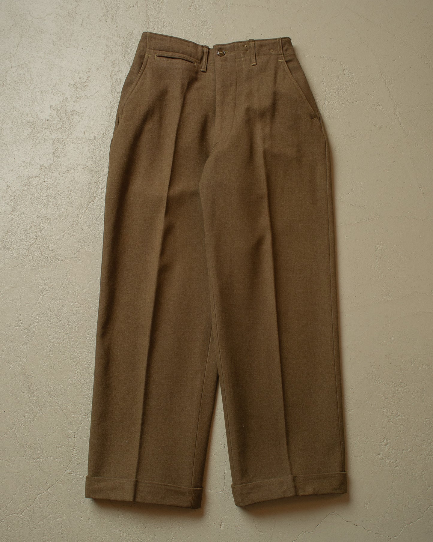 1940s WW2 US Army Field Wool Trousers khaki - W28 L30