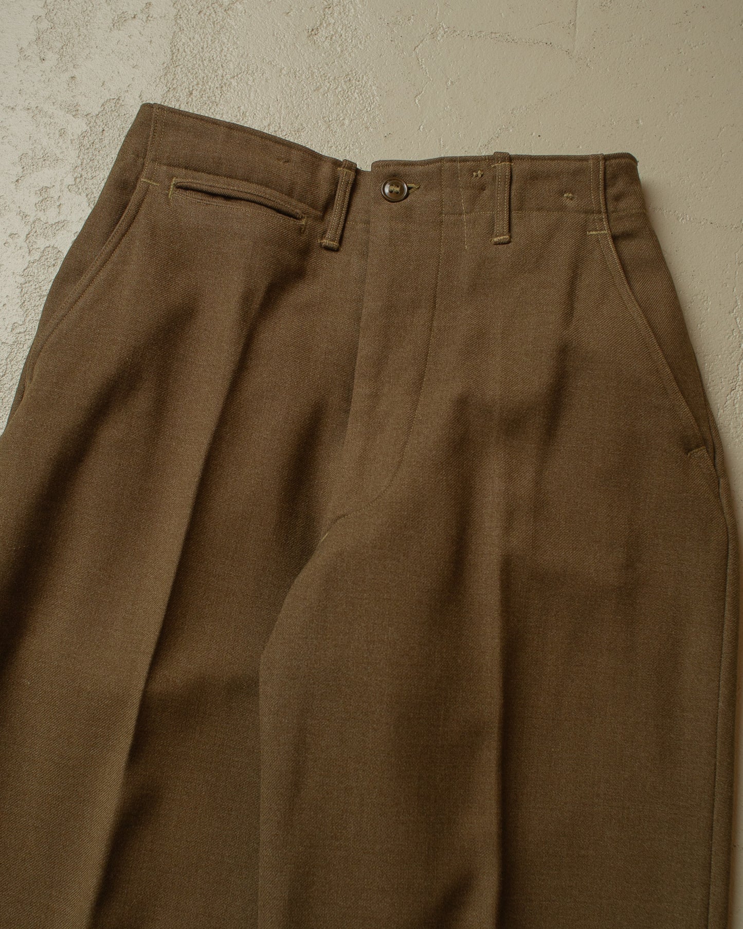 1940s WW2 US Army Field Wool Trousers khaki - W28 L30