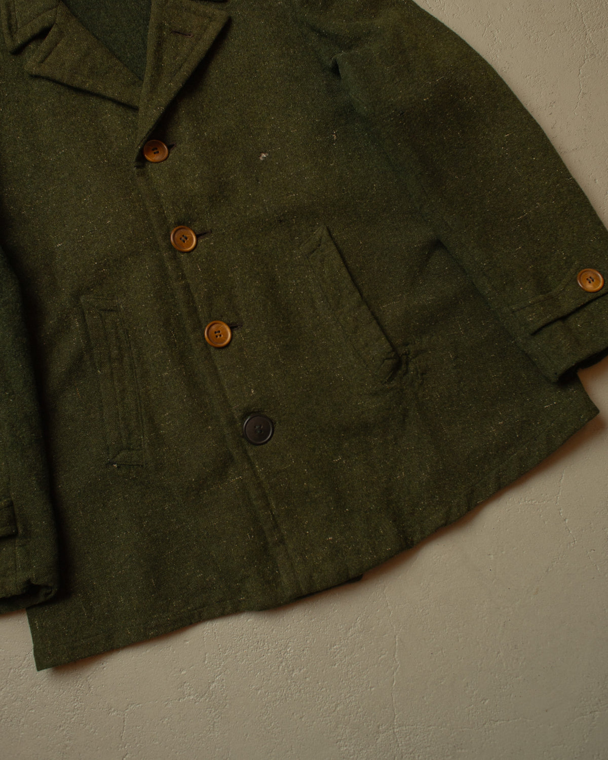 1920s/30s German modified Forestry Wool/Linen Blend Jacket green - M