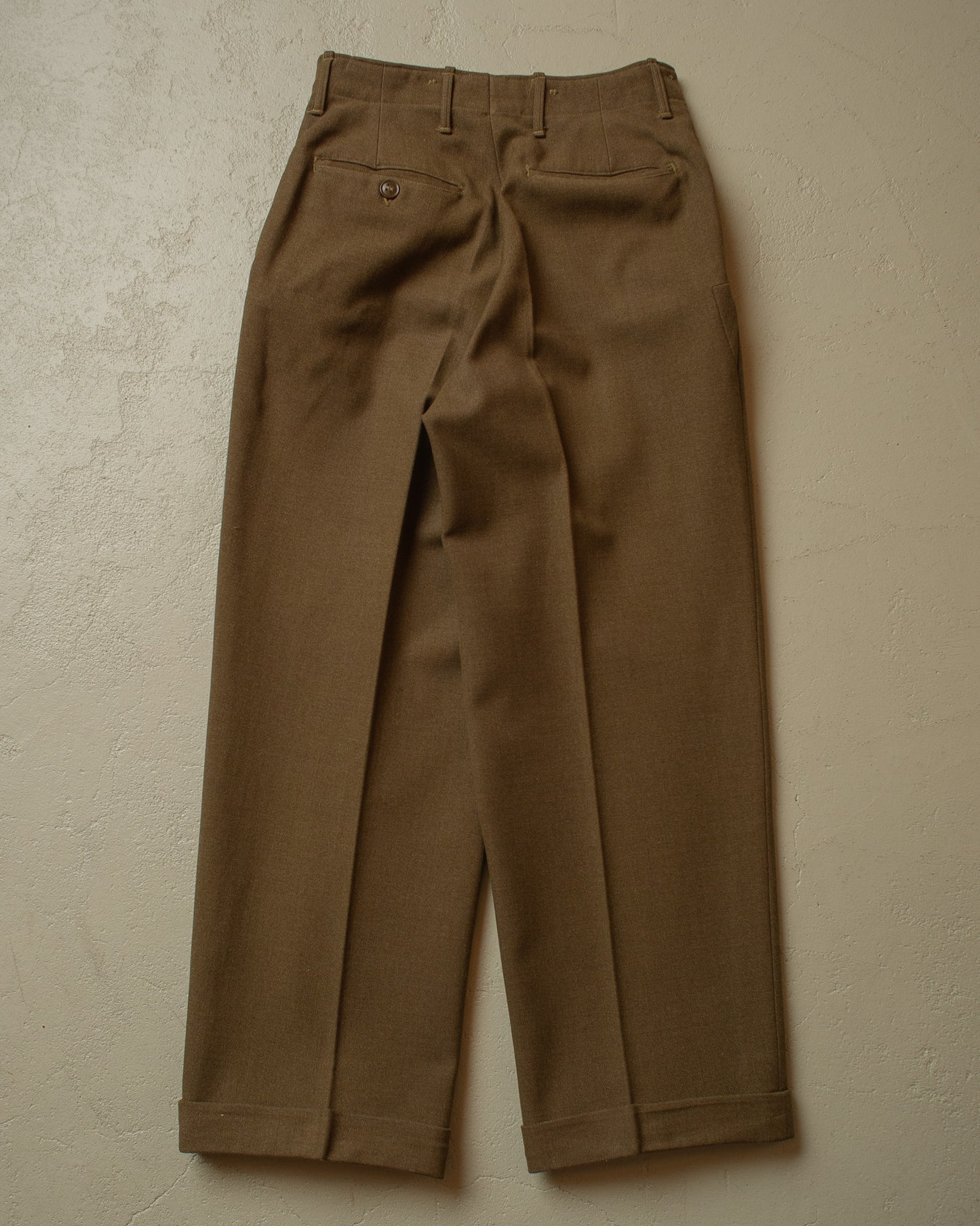 1940s WW2 US Army Field Wool Trousers khaki - W28 L30