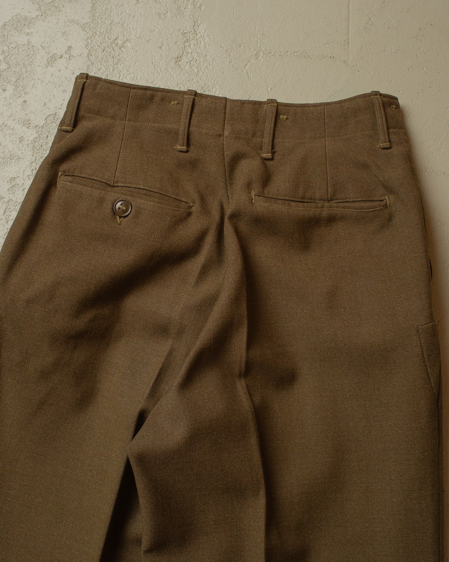 1940s WW2 US Army Field Wool Trousers khaki - W28 L30